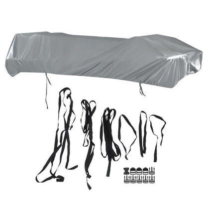 Solid Spare 21-24Ft Waterproof Heavy Duty Pontoon Boat Cover Outdoor UV Rain Dust Protection