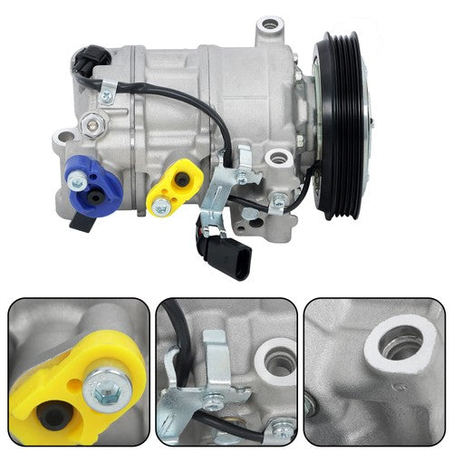 Solid Spare AC A/C Compressor & Clutches For Porsche Panamera Cayenne 2017-2023 2.9L 3.0L