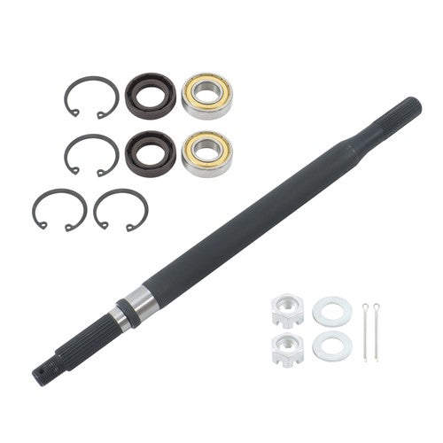 Solid Spare For EZGO RXV Golf Cart Passenger Side Rear Spline Axle Shaft w/Bearing Seal Kit