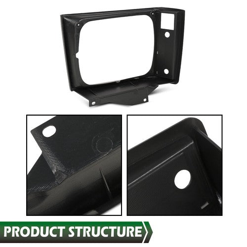 Solid Spare 2Pcs Fit For 1982-1990 Chevrolet S10 Blazer GMC S15 Jimmy Headlight Trim Bezel