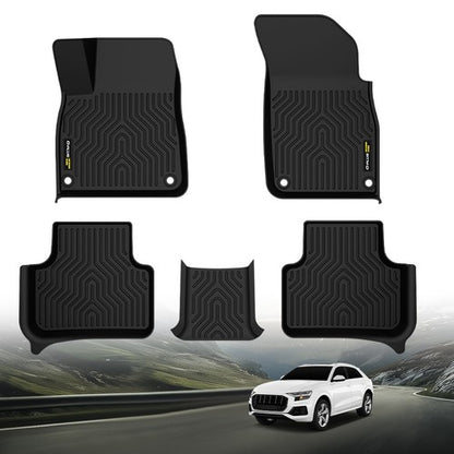 Solid Spare TPE Floor Mats Protection Liners Fit For 17-25 Audi Q7/ 19-25 Q8 All-Weather