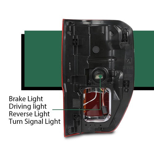 Solid Spare LED Tail Lights Fit For 19-23 Ford Ranger w/ Blind Spot Brake Lamps Left+Right