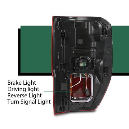 Solid Spare LED Tail Lights Fit For 19-23 Ford Ranger w/ Blind Spot Brake Lamps Left+Right