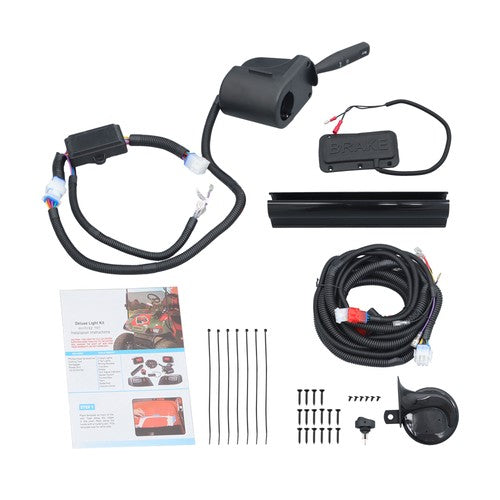 Solid Spare NEW LED Light Kit Street Legal Kit w/Turn Signal Switch For EZGO TXT 96-13