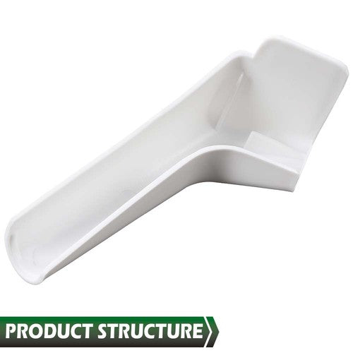 Solid Spare 4pcs RV Camper Rain Gutter Spout Extensions Long Version Left and Right White