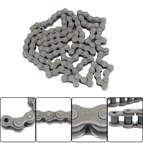 Solid Spare #80H Heavy Duty Roller Chain × 10 Feet With 1 Connector US