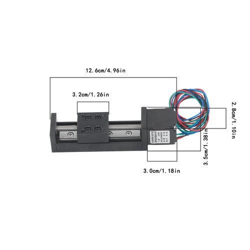 Solid Spare 50mm Mini Sliding Table Linear Actuator Motion T6×1 Lead Screw NEMA11 Step Motor