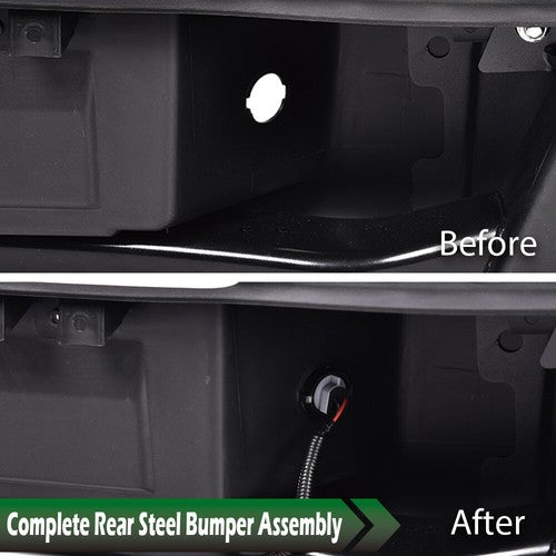 Solid Spare Black Fit For 2009-2014 Ford F-150 Pickup Rear Step Bumper Assembly FO1103160