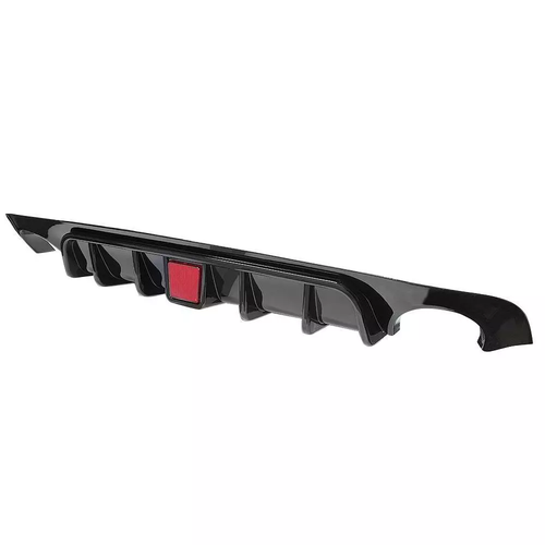 Rear Bumper Diffuser Lip W/ Brake LED For 2018 19-2023 Infiniti Q50 Glossy Black