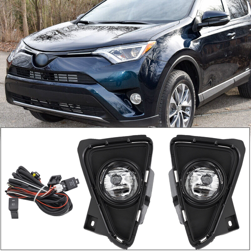 For 2016 2017 2018 Toyota RAV4 16-18 Bumper OE Factory Clear Fog Lights Lamps