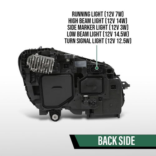 Solid Spare LED Headlights Left+Right Side Fit For 2015-2018 Mercedes Benz C-Class W205 C300