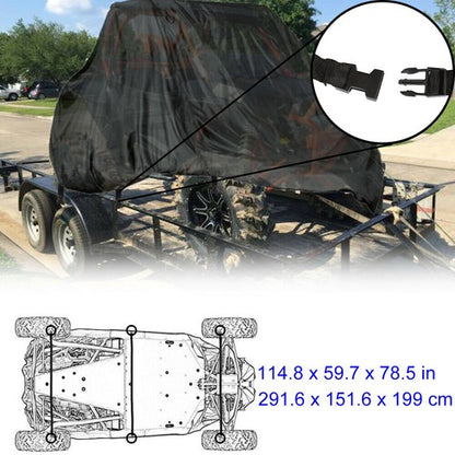 Solid Spare Utility Vehicle Cover Storage Waterproof Rain For Honda Pioneer 500 700 Deluxe