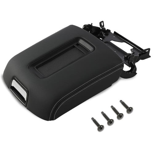 Solid Spare Fit For 15-19 Chevy Suburban Tahoe GMC Yukon Center Console Armrest Lid Black