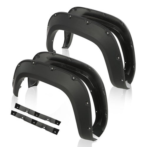 Solid Spare 4pcs Pocket Rivet Style Wheel Fender Flares Fit For 2016-2022 Toyota Tacoma