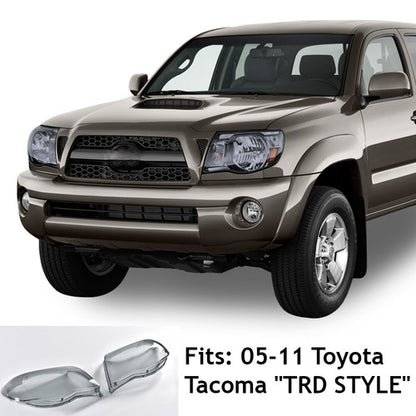 Solid Spare Fit For 05-11 Toyota Tacoma Smoke Headlight Headlamp Replacement Lens Left+Right