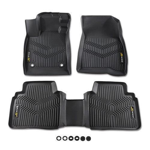 Solid Spare TPE Floor Mats Fit For 23-25 Honda Accord Hybrid All Weather Protection Liners