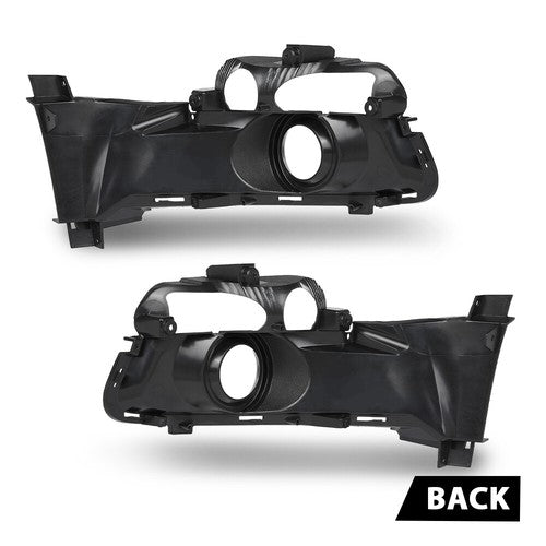 Solid Spare Fit For 2015-2017 Ford Mustang Fog Light Bezel Cover Trim Set Left & Right