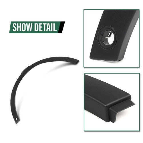 Solid Spare Fender Trim Molding Fit For 14-18 Land Rover Range Rover Evoque Front Left&Right