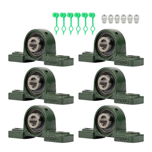 Solid Spare 6Pcs UCP202-10 Pillow Block Mounted Ball Bearing 5/8" Bore Cast Iron Base New