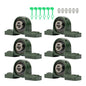 Solid Spare 6Pcs UCP202-10 Pillow Block Mounted Ball Bearing 5/8" Bore Cast Iron Base New