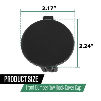 Solid Spare Fit For 2017-2021 Jeep Compass Front Bumper Tow Hook Eye Cover Cap 5SY62TZZAB