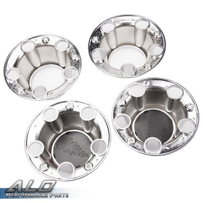Solid Spare 4x4 Silver Wheel Center Hub Caps w/ Screws Fit For Ford F150/Bronco/Van