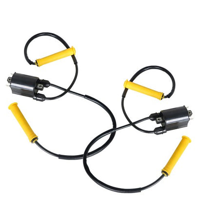 Solid Spare 2X Ignition Coil W Wire Cap For HONDA VTX1300 R/T/S/C 2004-09 VT1300 2010-20 NEW
