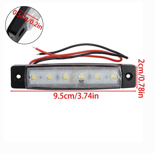 Solid Spare 10× 12V-24V 6 LED Lamp White Waterproof Stern Crossbeam Llights For Marine Use