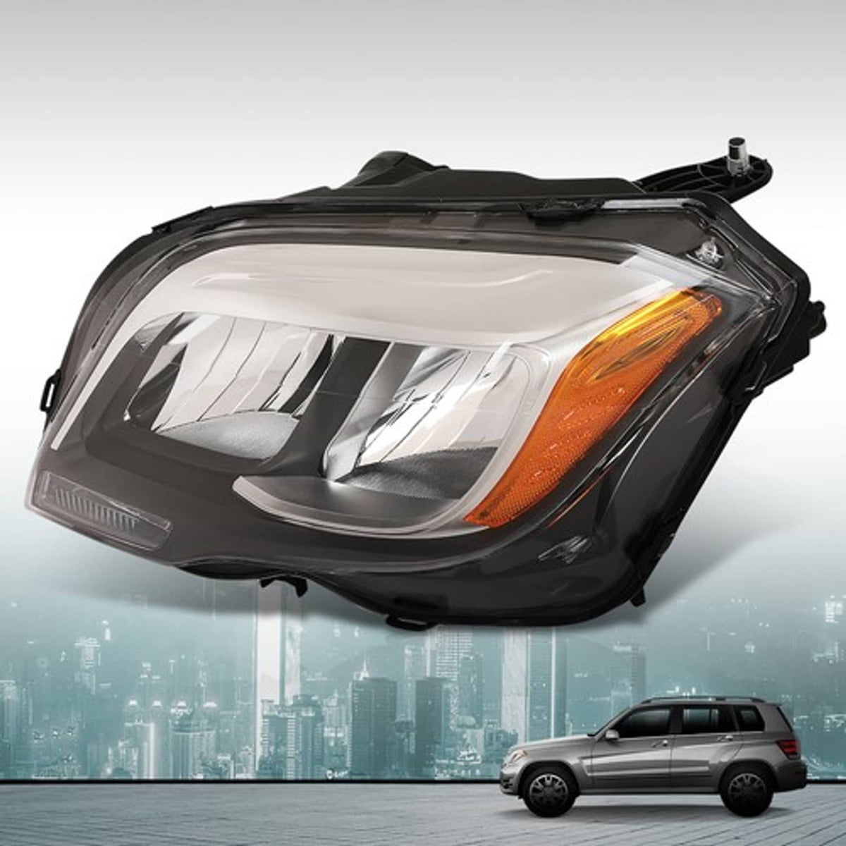 Solid Spare Halogen Headlight Left Side Fit For 2013 2014 2015 Mercedes Benz GLK250 GLK350