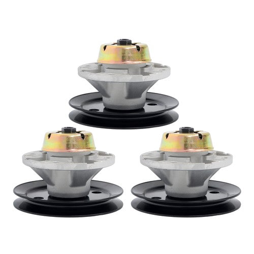 Solid Spare AM121342 AM115720 AM116065 3x Spindle Assembly w/Pulley For John Deere AM115528
