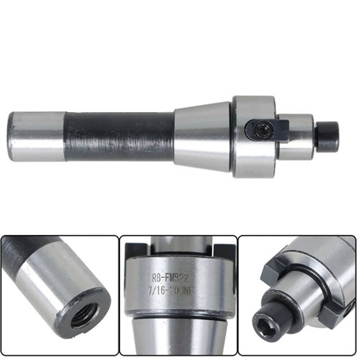 Solid Spare R8 FMB22 Shank Mill Arbor and 400R 50MM CNC End Milling +4Pcs APMT1604 Inserts
