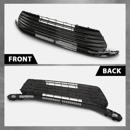 Solid Spare Fit For 2021-2025 Toyota Sienna W/O Sensor Hole Front Bumper Lower Grille Grill