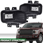 Solid Spare Halogen Fog Lights Driving Lamps Left& Right Pair Fit For Ford F150 Pickup 18-20