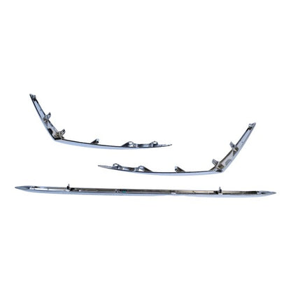 Left Right Lower Front Bumper Chrome Molding Fit For 2021-2024 Nissan Kicks S SV