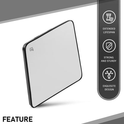 Solid Spare Fit For 08-16 Ford F250 F350 F450 Super Duty Upper Heated Tow Mirror Glass Left