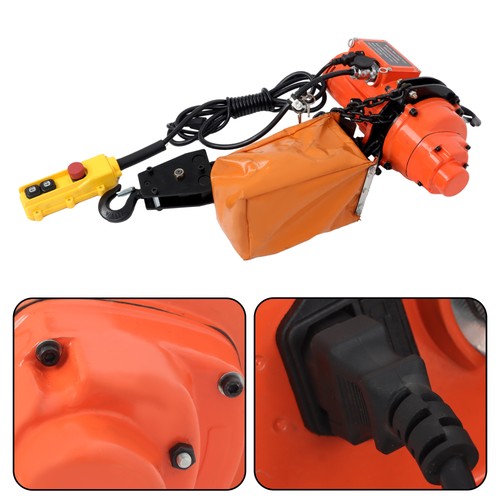 Solid Spare 1T/2200lbs 3m/10Ft Wired Remote Control Electric Chain Hoist G80 double chain