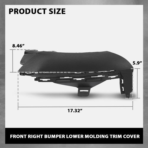 Solid Spare Front Bumper Right Lower Trim Fit For 16-22 Mercedes-Benz GLC X253 A2538858000