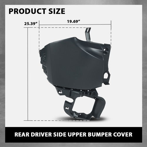Solid Spare Fit For 15-23 Jeep Renegade Rear Bumper End Left Driver Side CH1116103
