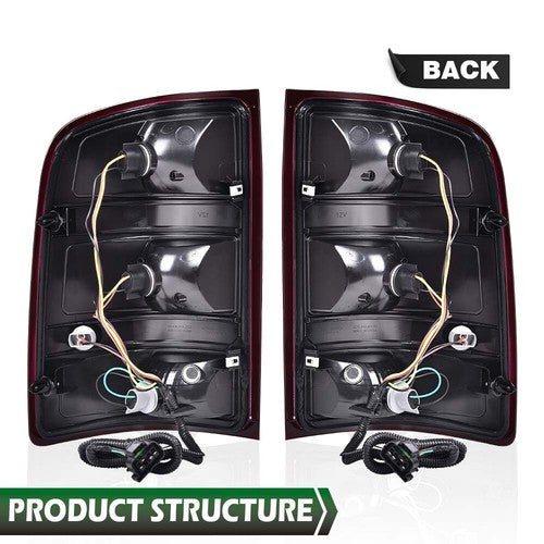 Solid Spare Fit For 07-13 GMC Sierra 1500 2500 3500HD Rear Tail Lights Brake Lamps Chrome