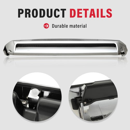 Solid Spare Chrome Front Upper Hood Bulge Molding Grille Trim For Toyota Tundra 2014-2021