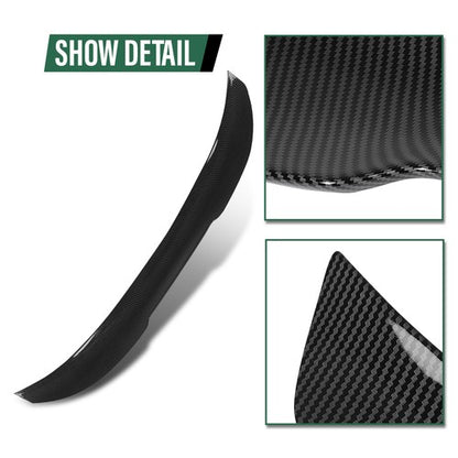 Solid Spare Rear Trunk Spoiler Wing Fit For 14-20 BMW 4-Series F32 Coupe Carbon Fiber Look