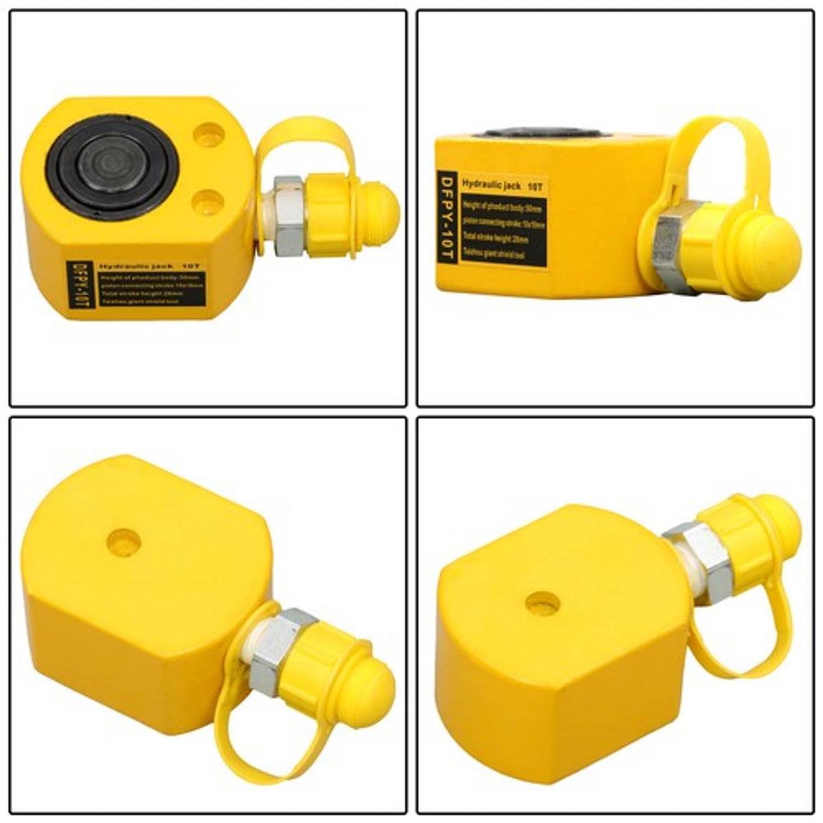 Solid Spare Multi-stage Low Height Cylinder 10Ton Hydraulic Ram Jack 1 Inch Stroke Lifting