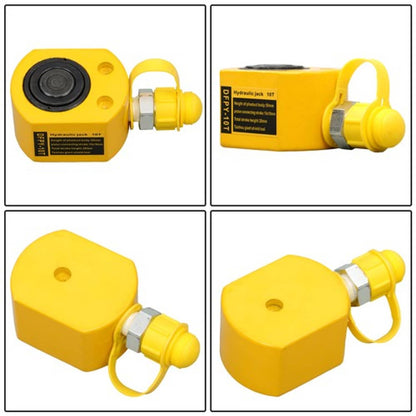 Solid Spare Multi-stage Low Height Cylinder 10Ton Hydraulic Ram Jack 1 Inch Stroke Lifting
