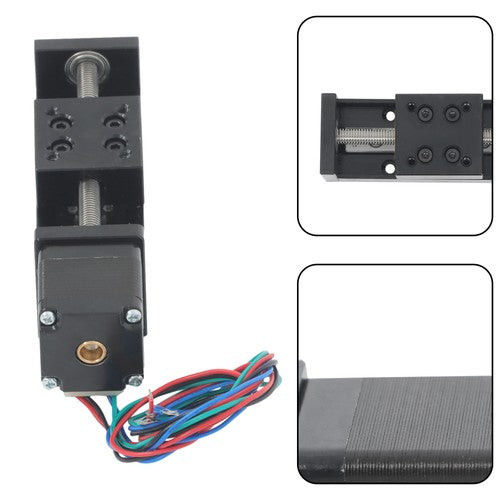 Solid Spare 50mm Mini Sliding Table Linear Actuator Motion T6×1 Lead Screw NEMA11 Step Motor