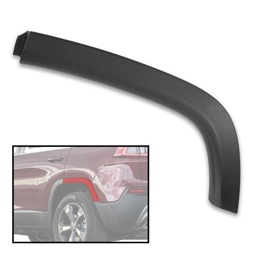 Solid Spare Fit For 2017-2022 Jeep Compass Wheel Opening Molding Fender Flare Rear Left Side