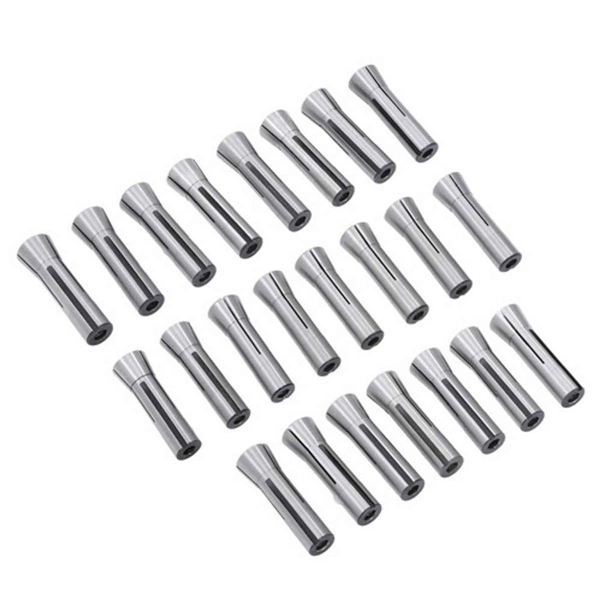 Solid Spare R8 Collet Set 1/16" to 3/4" 23 Pc for Bridgeport with R8 Collet Rack - 48 slot