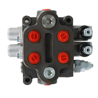 Solid Spare 2 Spool Hydraulic Directional Control Valve 25 GPM, 3000 PSI, BSPP Interface New