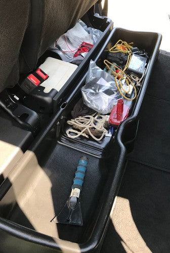 Solid Spare For 2015-2025 Ford F150 F250 F350 F450 SuperCrew/Crew Cab Underseat Storage Box