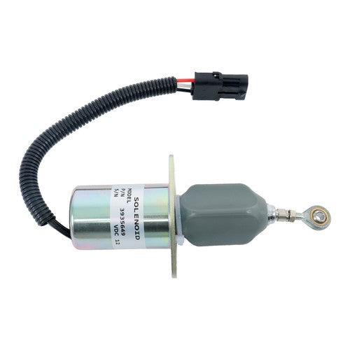 Solid Spare 12V Fuel Shutoff Solenoid 3935649 SA-4765-12 for 5.9L 8.3L Cummins Engine