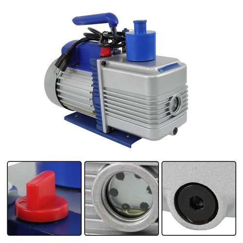 Solid Spare Air Vacuum Pump 110V 9.6 CFM 1 HP Singl-Stage Rotary Vane HVAC For R134a Systems